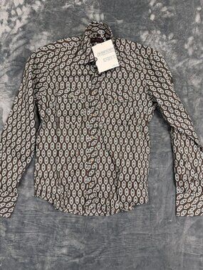 Ben Sherman Mens Teak Patterned Button-Up Shirt Size S nwt